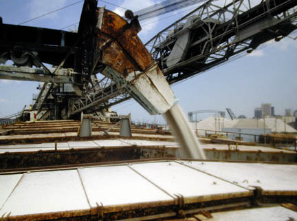 Str. John J. Boland loading salt at Cleveland