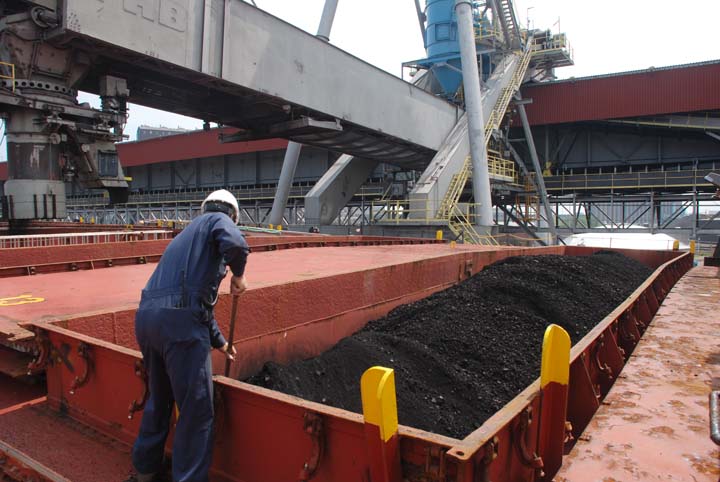 Coal in cargo hold