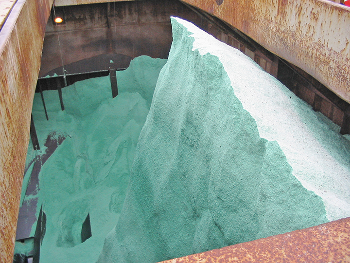 Salt in cargo hold of Manistee