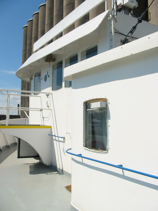 Port side exterior of pilothouse