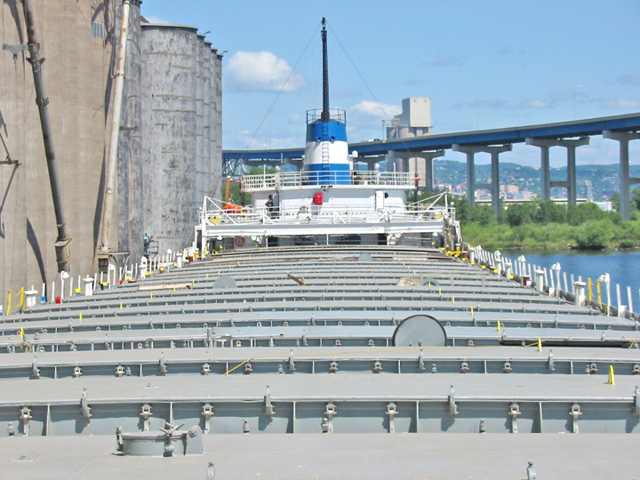 Looking aft down deck of Voyageur Independent