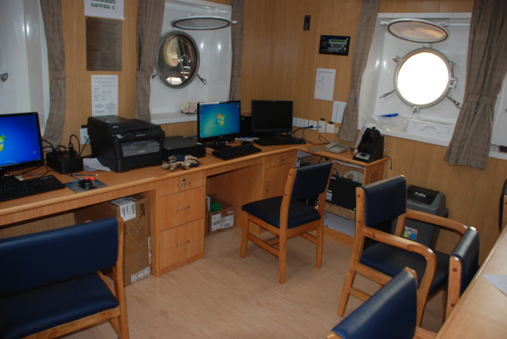 Ship's office on Baie St. Paul
