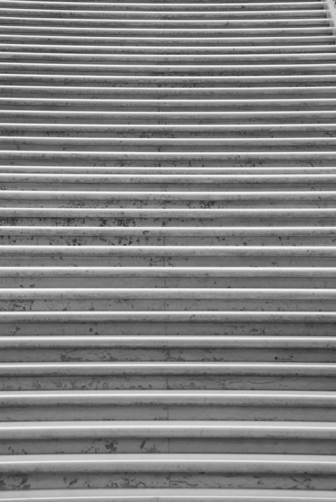 worn marble steps