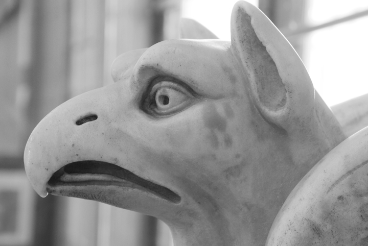 creepy italian marble gargoyle