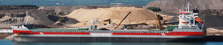 Banner image: Foreign ship at sand dock